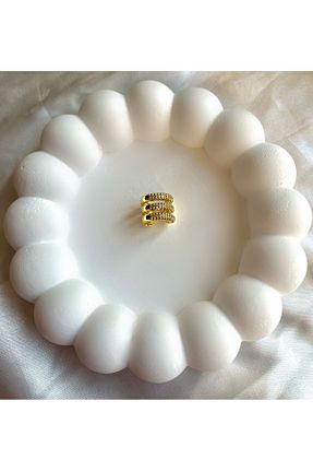 گوشواره غضروفی جواهر زرد زنانه برنجی Bijou Luz - کد 931579660