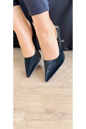 کفش مجلسی مشکی زنانه پاشنه نازک AHOORA SHOE - کد 931576619