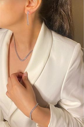 گردنبند جواهر طوسی زنانه فلزی MAKSESUAR - کد 931584390