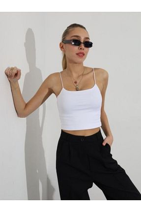 بلوز سفید زنانه ساده FASHİON TREND - کد 931590930