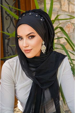 کلاه شنای حجاب مشکی زنانه Aişe Tesettür - کد 931595431