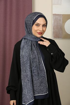 شال سرمه ای زنانه پنبه ای aldyoo - کد 931597802
