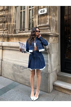 ست بالاتنه و پائین تنه آبی زنانه جین Castivo Fashion - کد 931625880