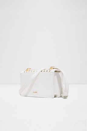 کیف دوشی سفید زنانه چرم مصنوعی Aldo - کد 931655358