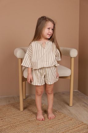ست بالاتنه و پائین تنه قهوه ای بچه گانه بافت OhlalaKoala - کد 920749965