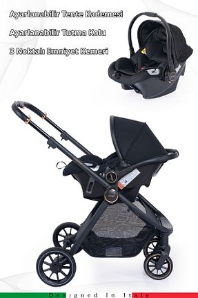 سیستم مسافرتی کالسکه کودک مشکی Çift Yönlü Prego - کد 641744901