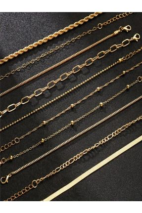 دستبند جواهر زرد زنانه MK AKSESUAR - کد 931705883