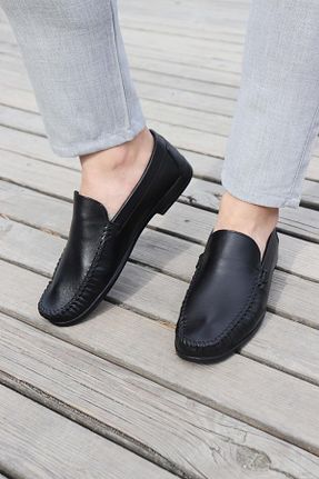 کفش کلاسیک مشکی مردانه چرم خالص DERİ KABUSU - کد 739772680