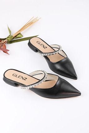 صندل مشکی زنانه پاشنه تخت Glenz - کد 719178352