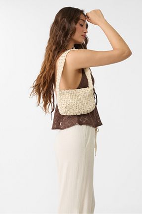کیف دوشی نباتی زنانه Stradivarius - کد 931725108