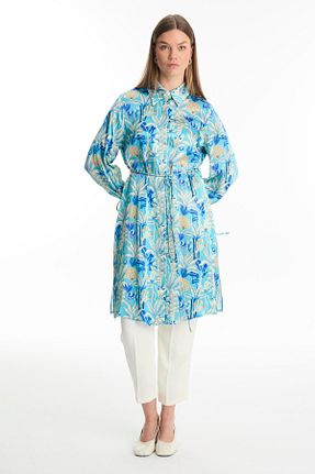 تونیک حجاب آبی زنانه ویسکون Zühre - کد 932417527