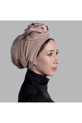 روسری بژ ساتن Bitter Colors - کد 932380107