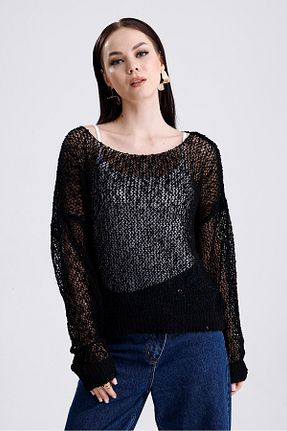 بلوز مشکی زنانه ساده macharel jeans - کد 931738399