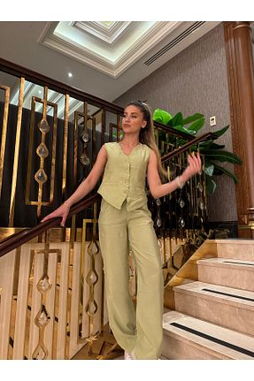 ست بالاتنه و پائین تنه سبز زنانه بافتنی Butik - کد 931739298