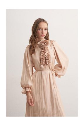 لباس بژ زنانه بافتنی FUSHYA - کد 931776034