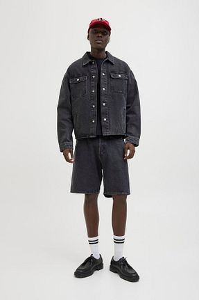 شلوارک و برمودا طوسی مردانه فاق بلند Jack & Jones - کد 931789636