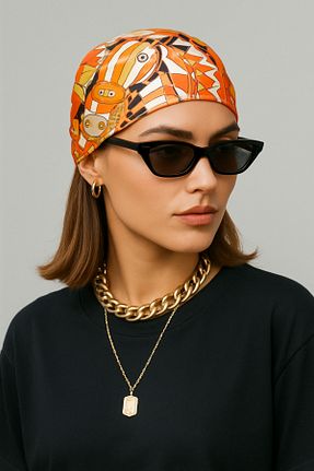 دستمال گردن رنگی زنانه پلی استر NOTHING - کد 929959268
