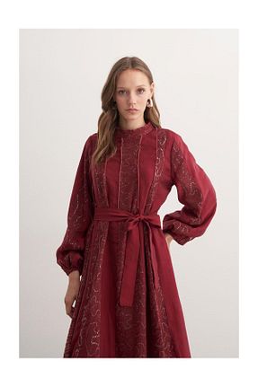 لباس زرشکی زنانه بافت FUSHYA - کد 931775342