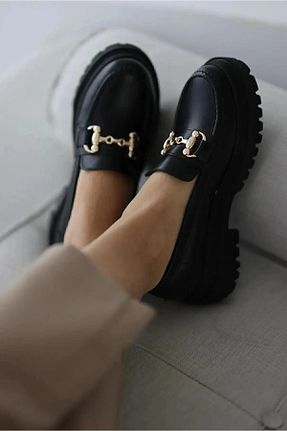 کفش آکسفورد مشکی زنانه چرم مصنوعی diya shoes - کد 375779140