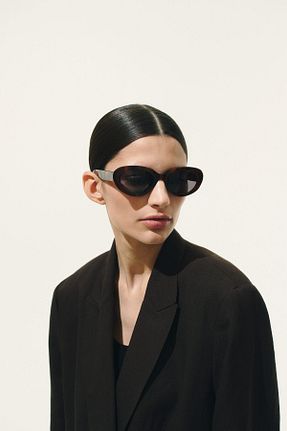 عینک آفتابی قهوه ای زنانه 50 H&M - کد 931820165