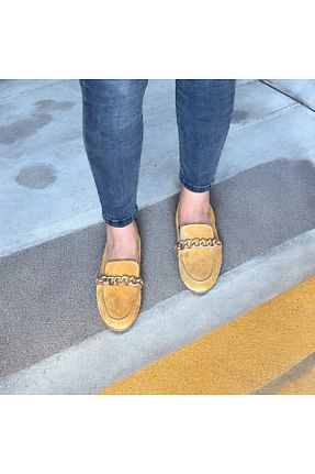 کفش لوفر نارنجی زنانه چرم خالص NEVE SHOES - کد 932545269