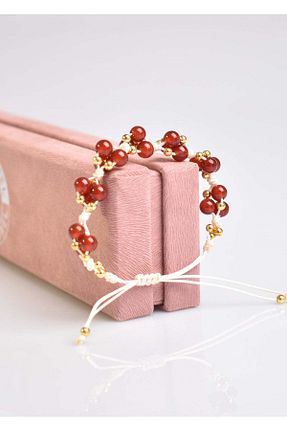 دستبند جواهر بژ زنانه Safnaturel - کد 786060662