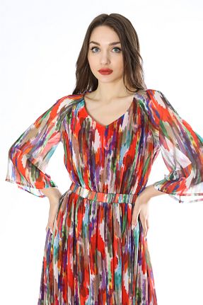 لباس قرمز زنانه بافتنی NEWİN BUTİK - کد 931858253