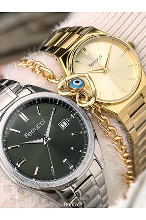 ساعت مچی زرد زنانه 41-45 میلی متر Ferrucci - کد 880029637