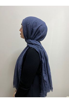 شال آبی زنانه پنبه ای shop - کد 931847960