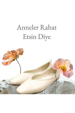 بابت بژ زنانه چرم خالص Escarpinshoes - کد 923372475