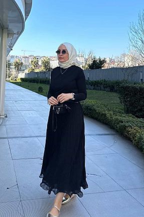 دامن مشکی زنانه پنبه ای ByBensu - کد 931883292