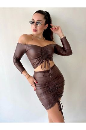 ست بالاتنه و پائین تنه رنگی زنانه بافتنی nedo7 - کد 931869787