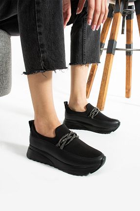 کفش اسنیکر مشکی زنانه بدون بند HVZ Exclusive - کد 931355400