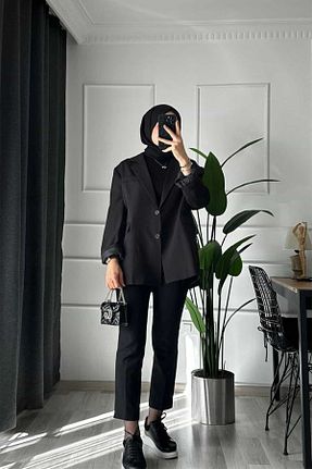 کت بلیزر مشکی زنانه ByBensu - کد 931883241