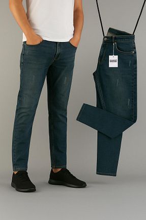 شلوار جین قهوه ای مردانه پاچه تنگ Gussi - کد 894649962