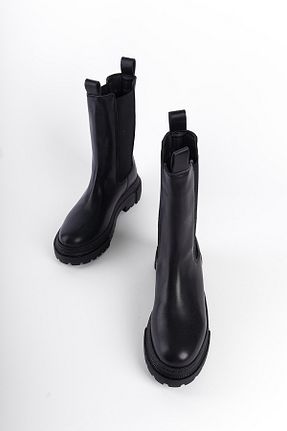 بوت / نیم بوت مشکی زنانه چرم مصنوعی Capone Outfitters - کد 858685034