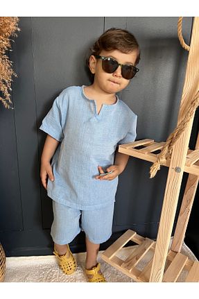 ست نوزادی آبی بچه گانه پنبه ای BAHNUR - کد 932634676