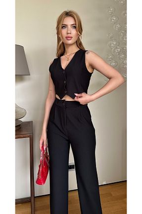 ست بالاتنه و پائین تنه مشکی زنانه بافتنی Angel Mia - کد 893362287