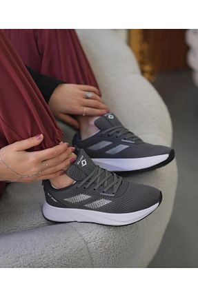 کفش اسنیکر طوسی زنانه بند دار homiro - کد 931814820