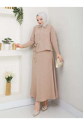 ست بالاتنه و پائین تنه حجاب رنگی زنانه Çan modapark.ist - کد 931809898