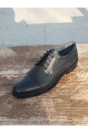 کفش کلاسیک مشکی مردانه چرم خالص LİCCAS - کد 931895845