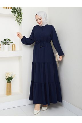 لباس حجاب سرمه ای زنانه رگولار modapark.ist - کد 931893330