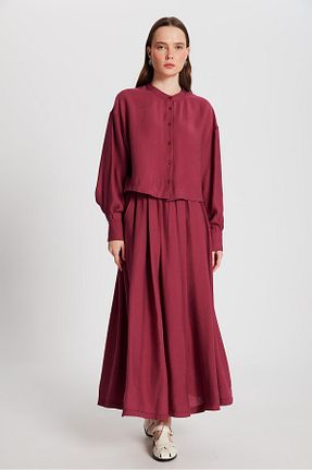 پیراهن زرشکی زنانه رگولار minaaise - کد 932632908