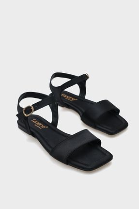 صندل مشکی زنانه پاشنه تخت Capone Outfitters - کد 923380040