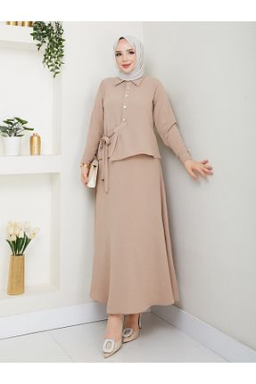 ست بالاتنه و پائین تنه حجاب رنگی زنانه Çan modapark.ist - کد 931809898
