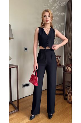 ست بالاتنه و پائین تنه مشکی زنانه بافتنی Angel Mia - کد 893362287
