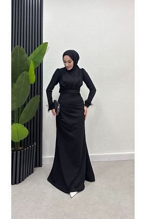 لباس فارغ التحصیلی حجاب مشکی زنانه کرپ moda zeynaa - کد 931900717