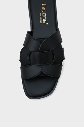 دمپائی مشکی زنانه چرم مصنوعی Capone Outfitters - کد 48354439