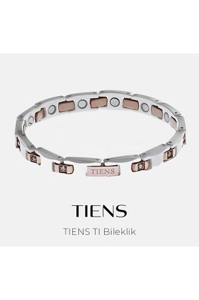 دستبند استیل (فولاد) سفید تیتانیوم Tiens - کد 931925583