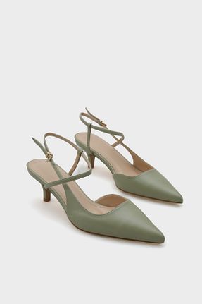 کفش پاشنه بلند کلاسیک قهوه ای زنانه چرم مصنوعی Capone Outfitters - کد 899130888